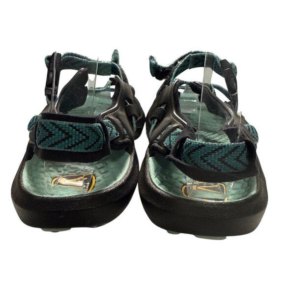 Keen Womens Contour Arch Maupin Sandals Size 8 US Black & Teal Sandal Footwear - Picture 3 of 7